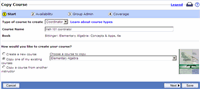 Click to enlarge Course Manager screen