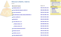 Click to enlarge My Courses screen