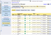 Click to enlarge Homework and Test Manager screen