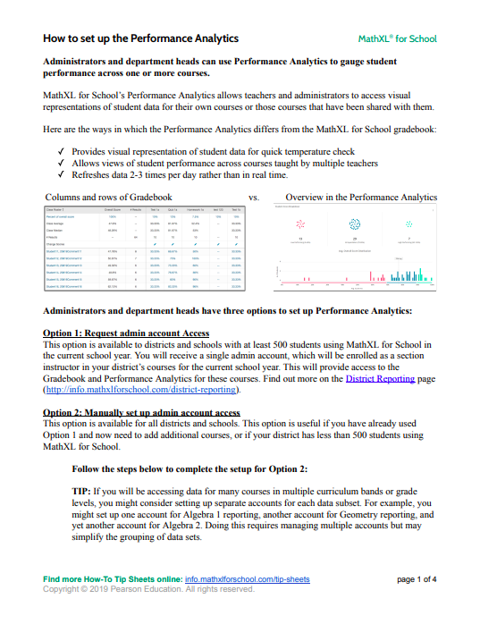 Setting up Performance Analytics