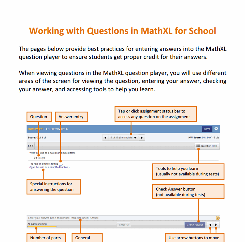 Entering answers using mobile devices