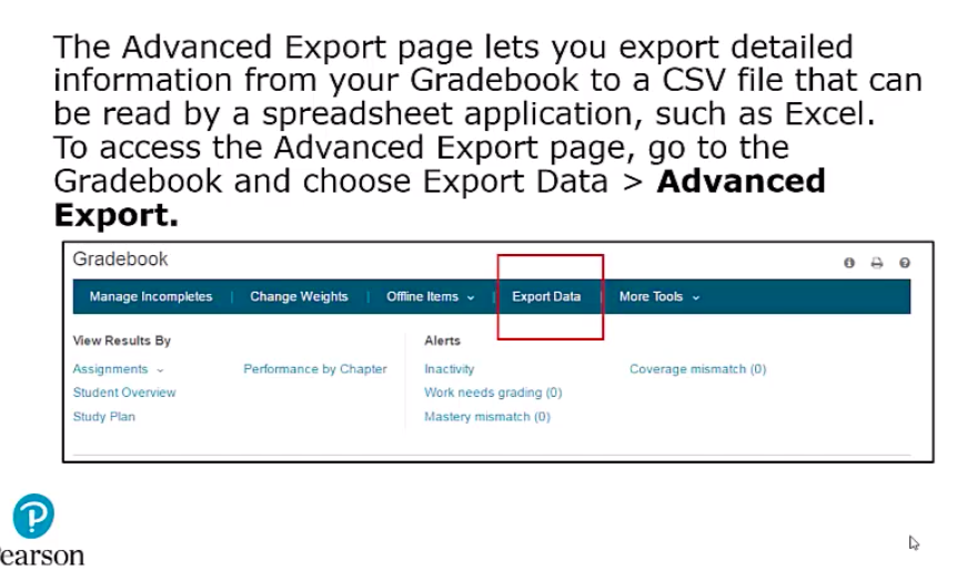 Generate an Advanced Export